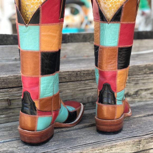 Rod Patrick Patchwork Boots - Picture 3 of 6
